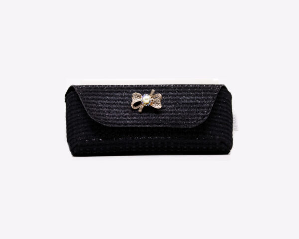 Lunari Pochette Nero Fiocco Oro